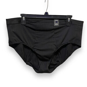 Torrid Size 2 Black Leakproof Cotton Knit Mid Rise Hipster Panty Panties New